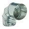 Lambro Deflect-O 3 in. L X 3 in. D Silver Aluminum Vent Elbow DE903 - alternate 2